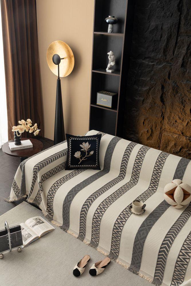 Sofa Throw - Klint - Charcoal Grey - The sofa cover crafter
