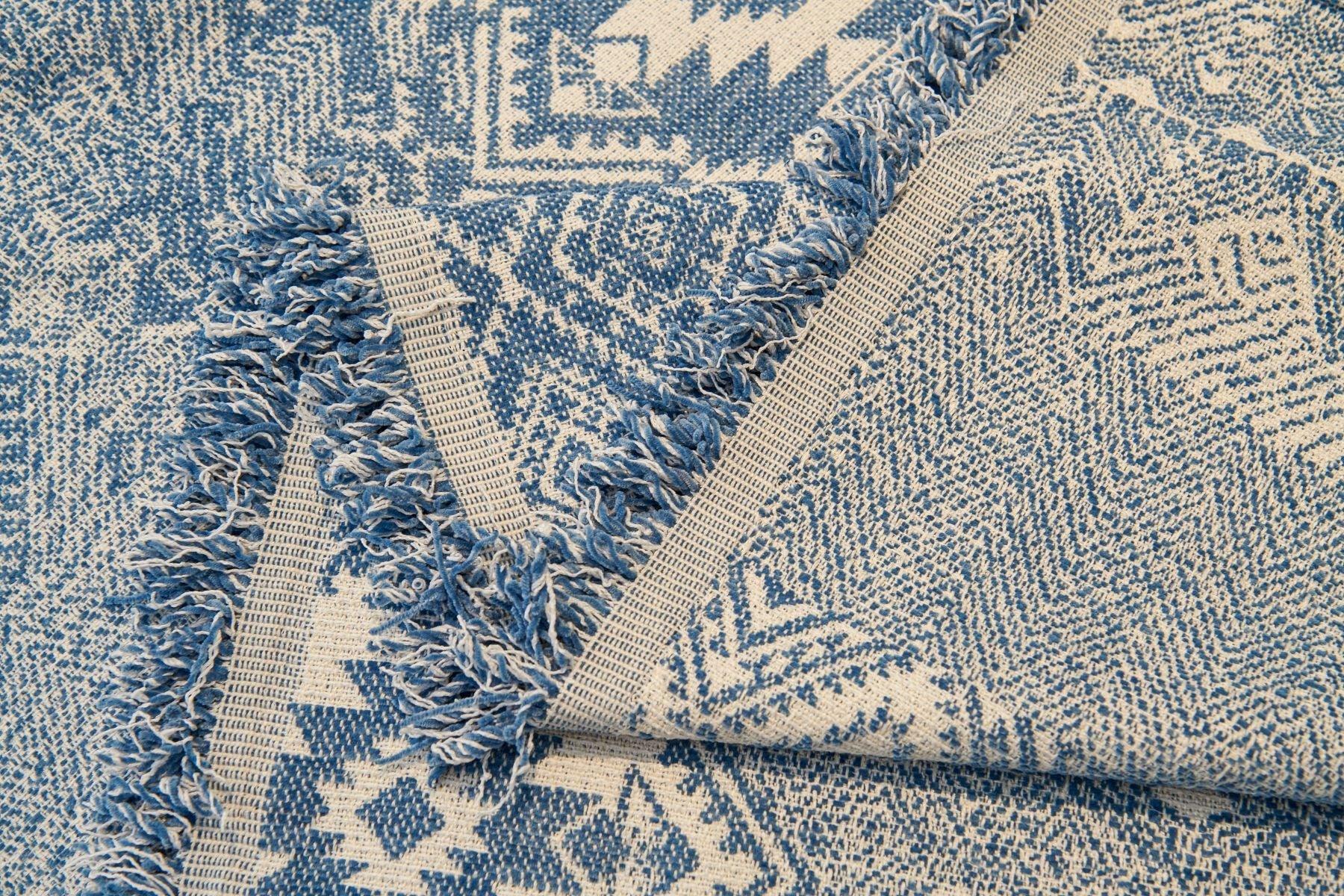 Sofa Throw - Melareve - Vintage Blue - The sofa cover crafter