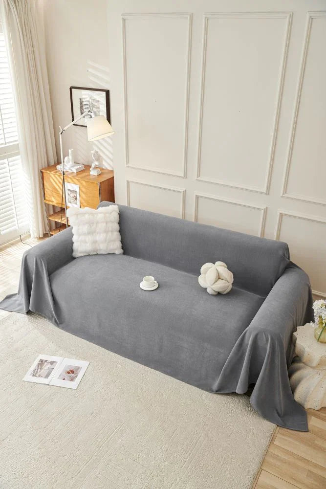 Sofa Throw - Norka - Shadow Grey - The sofa cover crafter