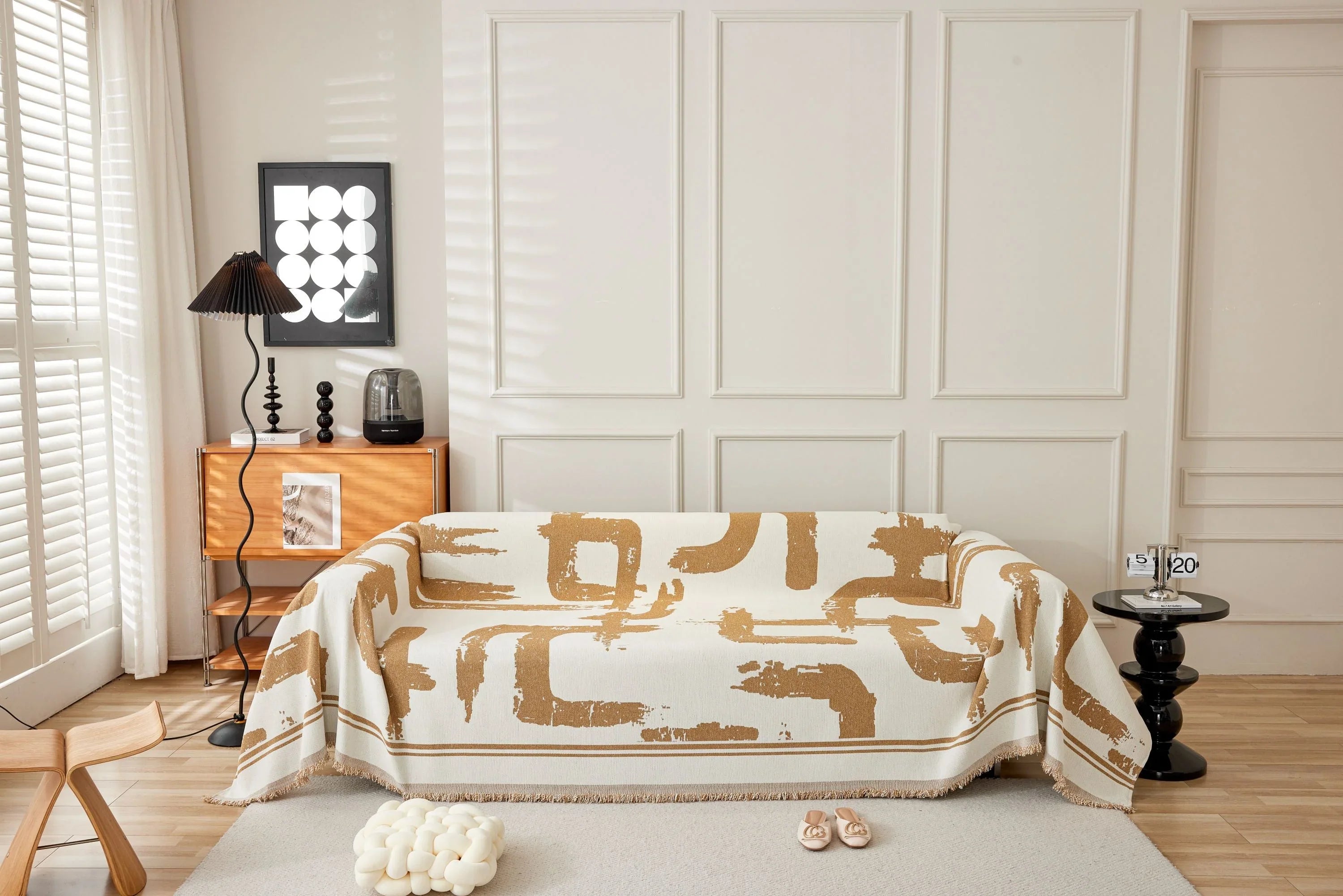 Sofa Throw - Skymoore - Khaki - The sofa cover crafter
