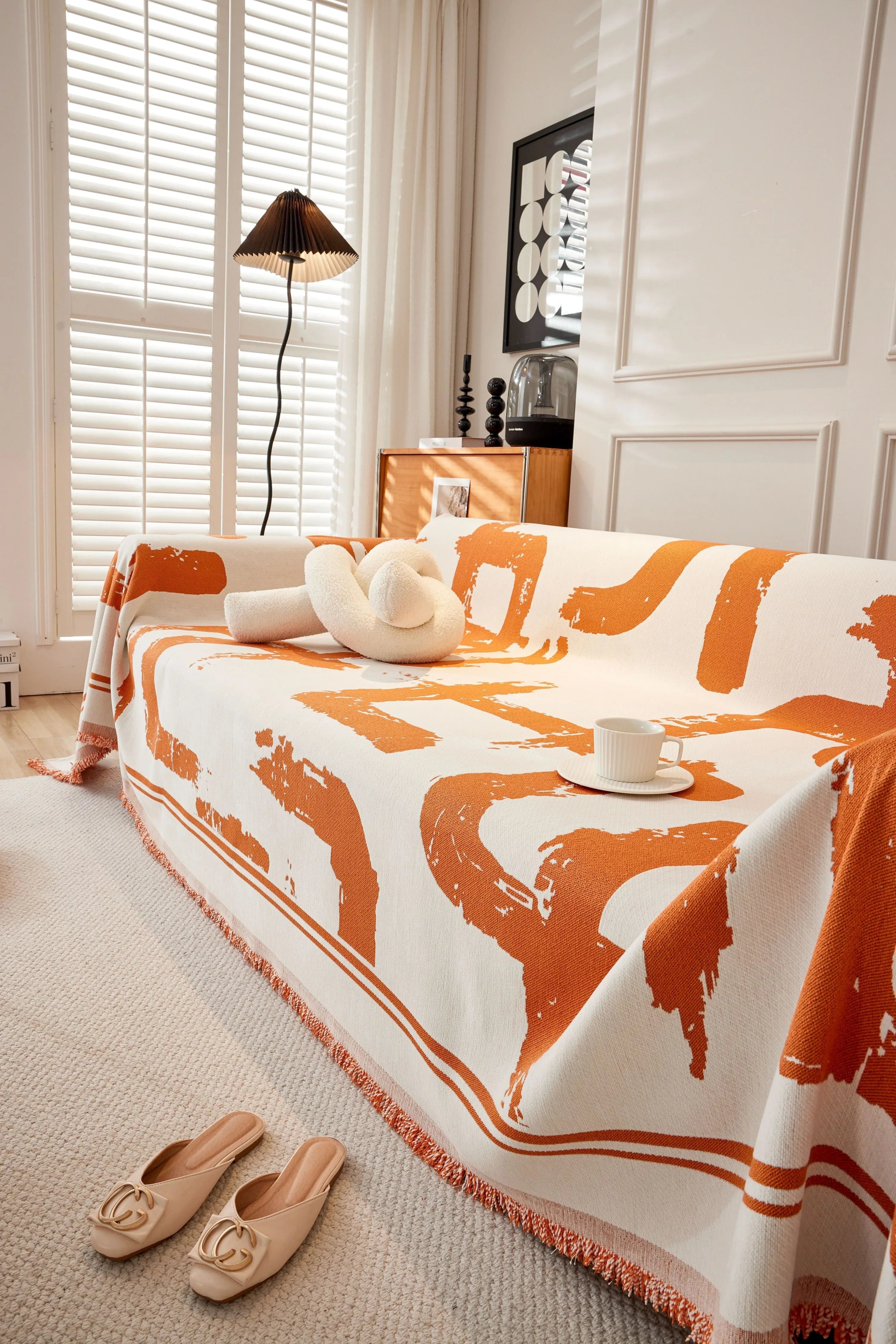 Sofa Throw - Skymoore - Orange - The sofa cover crafter