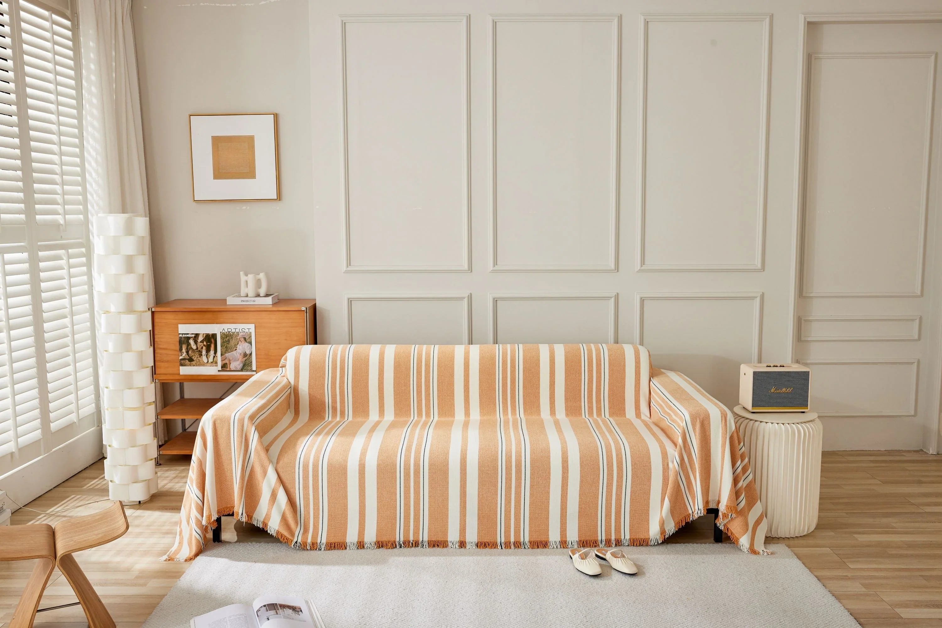 Sofa Throw - Striniara - Cross Orange - The sofa cover crafter