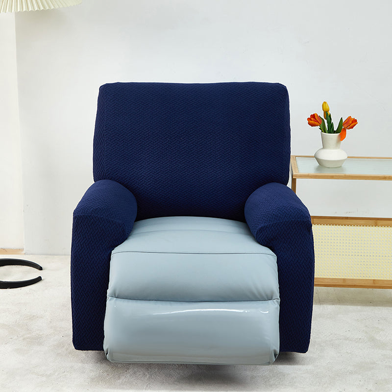 Blue discount pattern recliner