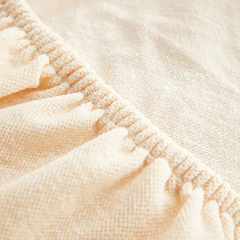 Corner Sofa Cover - Snow Neil - Beige - Adaptable & Expandable - The sofa cover crafter