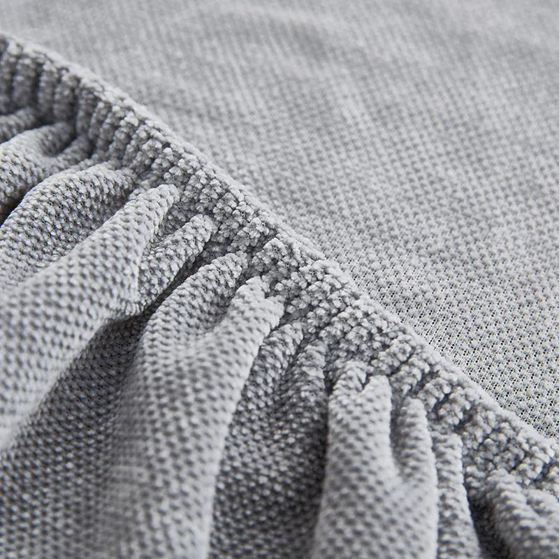 Corner Sofa Cover - Snow Neil - Neutral Grey - Adaptable & Expandable - The sofa cover crafter
