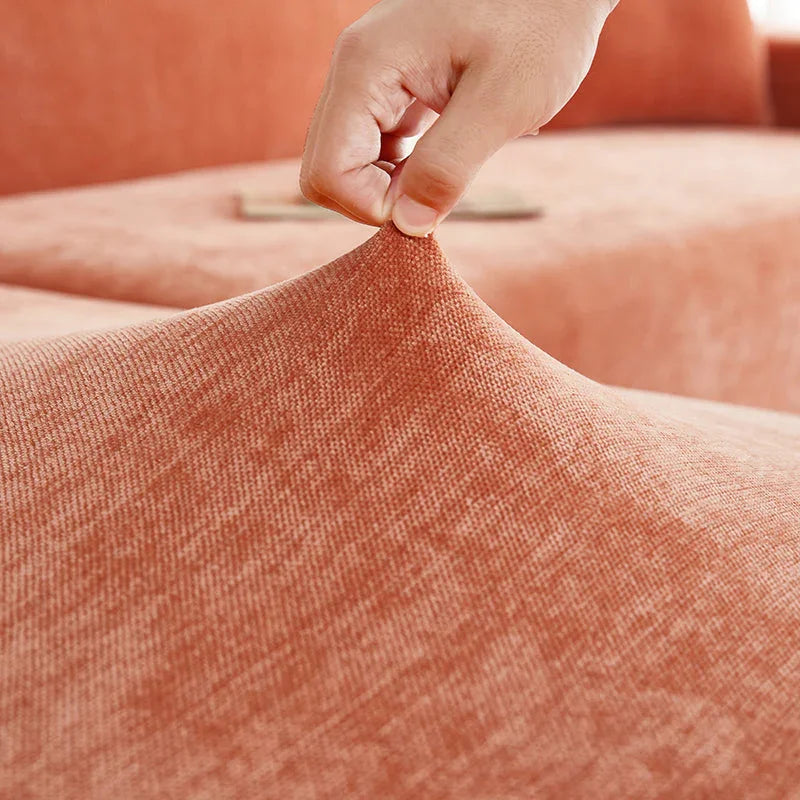 Corner Sofa Cover - Snow Neil - Premium Orange - Adaptable & Expandable - The sofa cover crafter