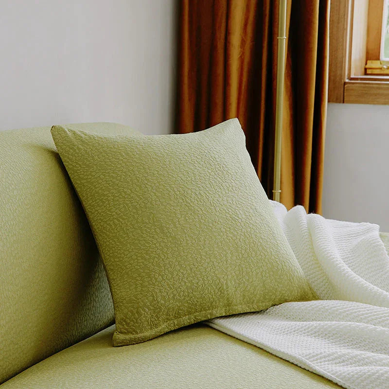 Pillow Cover - Bubble Gauze - Bean Green - Waterproof - The sofa cover crafter