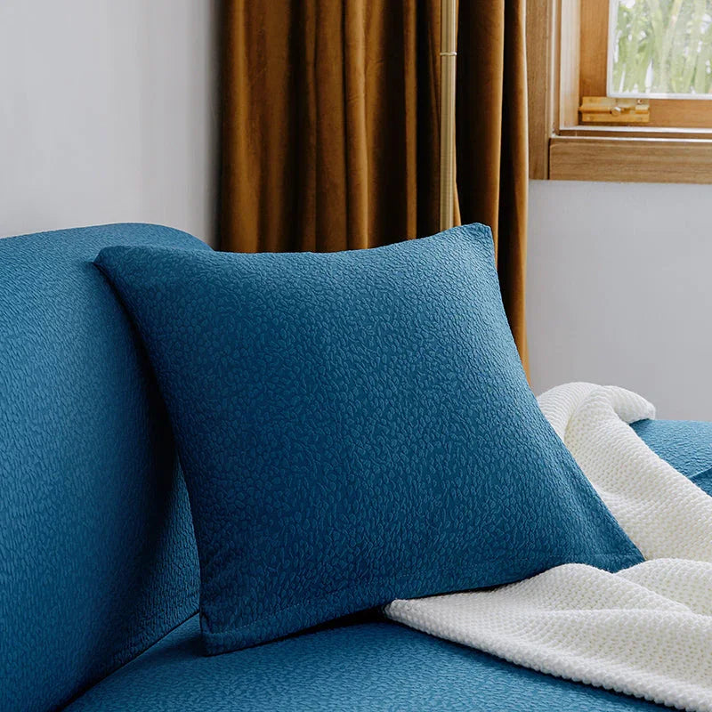 Pillow Cover - Bubble Gauze - Bright Blue - Waterproof - The sofa cover crafter