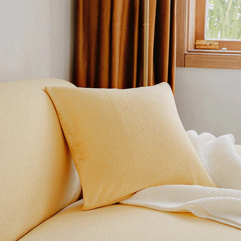 Pillow Cover - Bubble Gauze - Goose Yellow - Waterproof - The sofa cover crafter