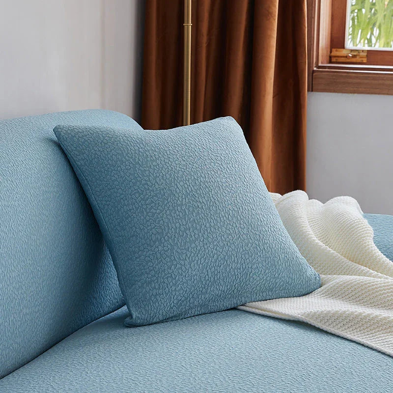 Pillow Cover - Bubble Gauze - Light Blue - Waterproof - The sofa cover crafter