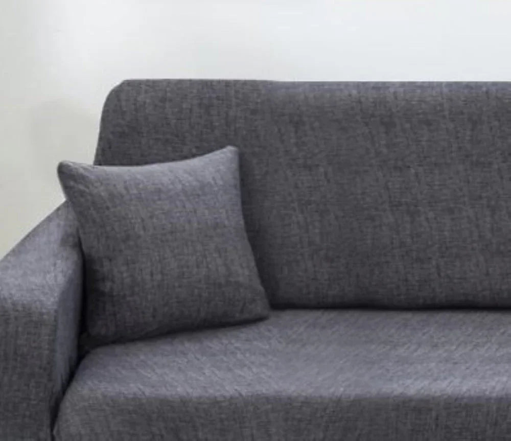 Pillow Cover - Cross pattern - Dark Grey - The sofa cover crafter