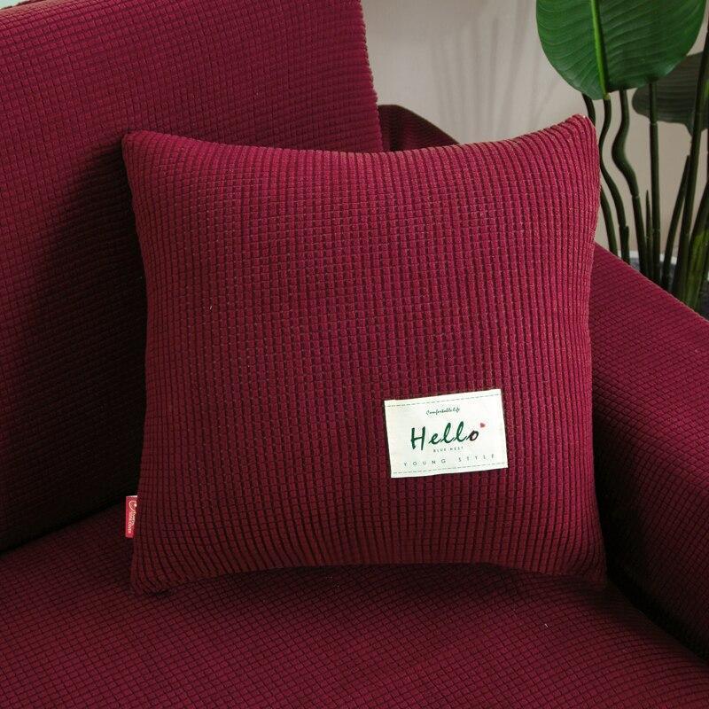 Pillow Cover - Narrow Jacquard - Garnet red - The sofa cover crafter