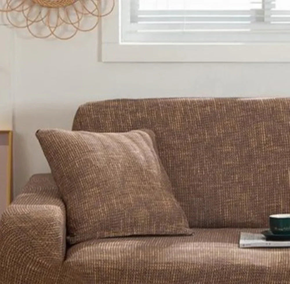 Pillow Cover - Spotted Pattern - Brown-Gold - The sofa cover crafter