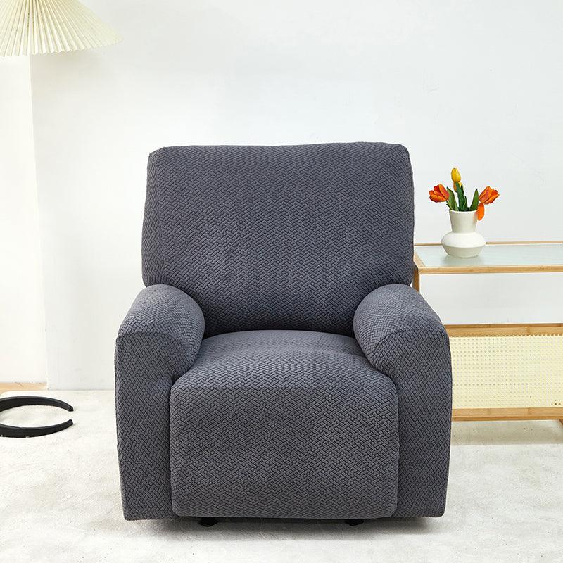 Recliner Sofa Cover - Interwoven Pattern - Dark Gray - Adaptable & Expandable - The sofa cover crafter