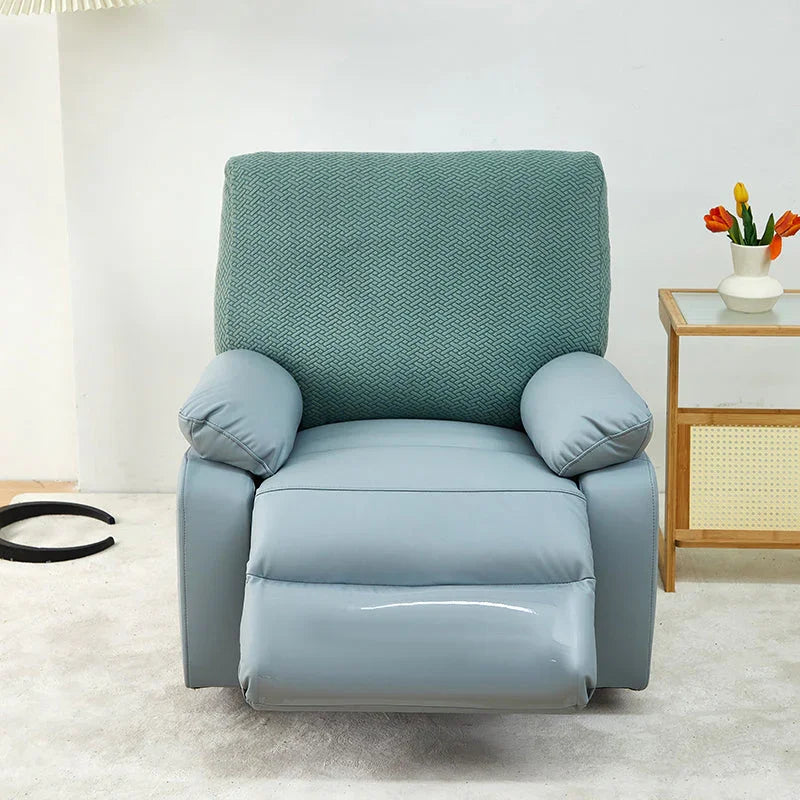 Recliner Sofa Cover - Interwoven Pattern - Dark Green - Adaptable & Expandable - The sofa cover crafter