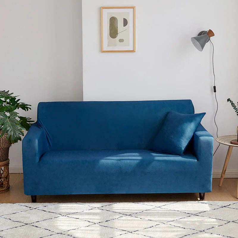 Sofa Cover- Blue sapphire - Adaptable & Expandable - The sofa cover crafter