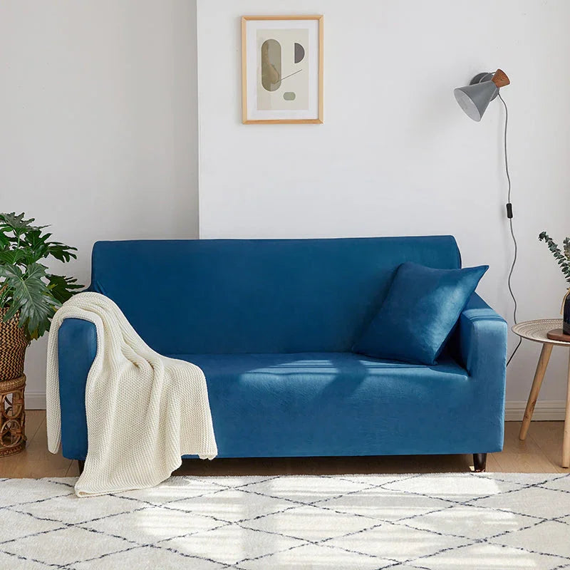 Sofa Cover- Blue sapphire - Adaptable & Expandable - The sofa cover crafter