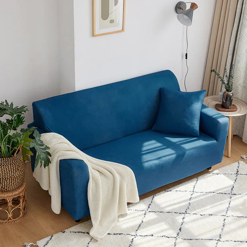 Sofa Cover- Blue sapphire - Adaptable & Expandable - The sofa cover crafter