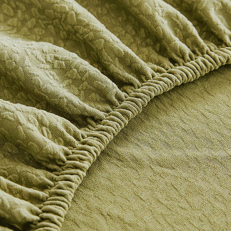 Sofa Cover - Bubble Gauze - Bean Green - Waterproof - The sofa cover crafter