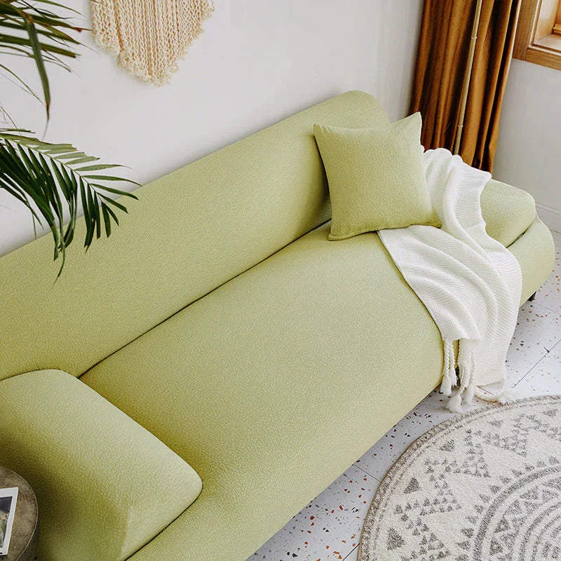 Sofa Cover - Bubble Gauze - Bean Green - Waterproof - The sofa cover crafter