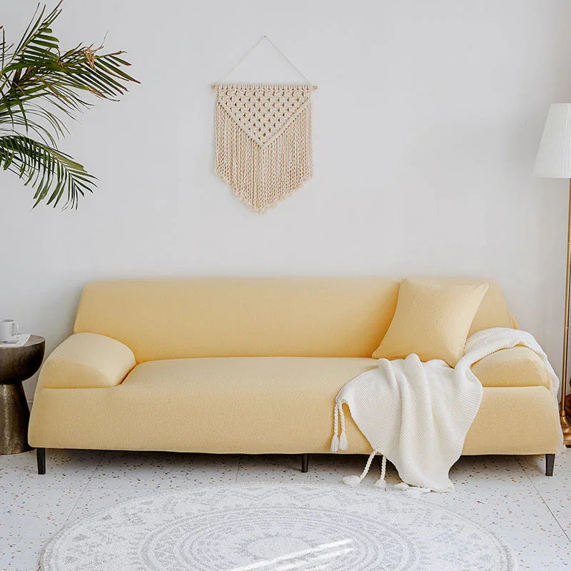 Sofa Cover - Bubble Gauze - Goose Yellow - Waterproof - The sofa cover crafter