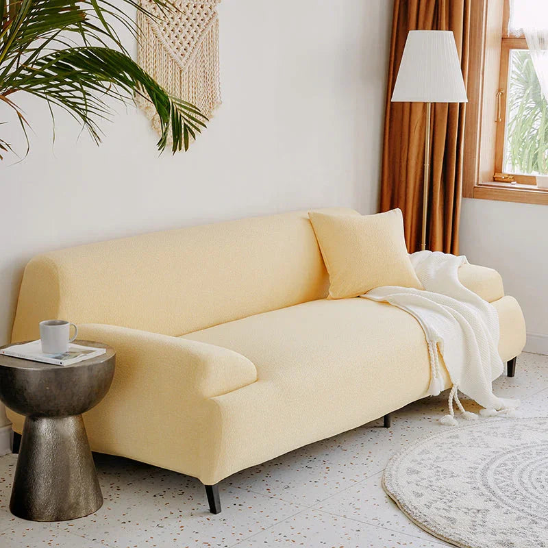 Sofa Cover - Bubble Gauze - Goose Yellow - Waterproof - The sofa cover crafter