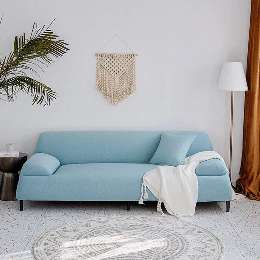 Sofa Cover - Pebble Textured - Light Blue - Waterproof - The sofa cover crafter