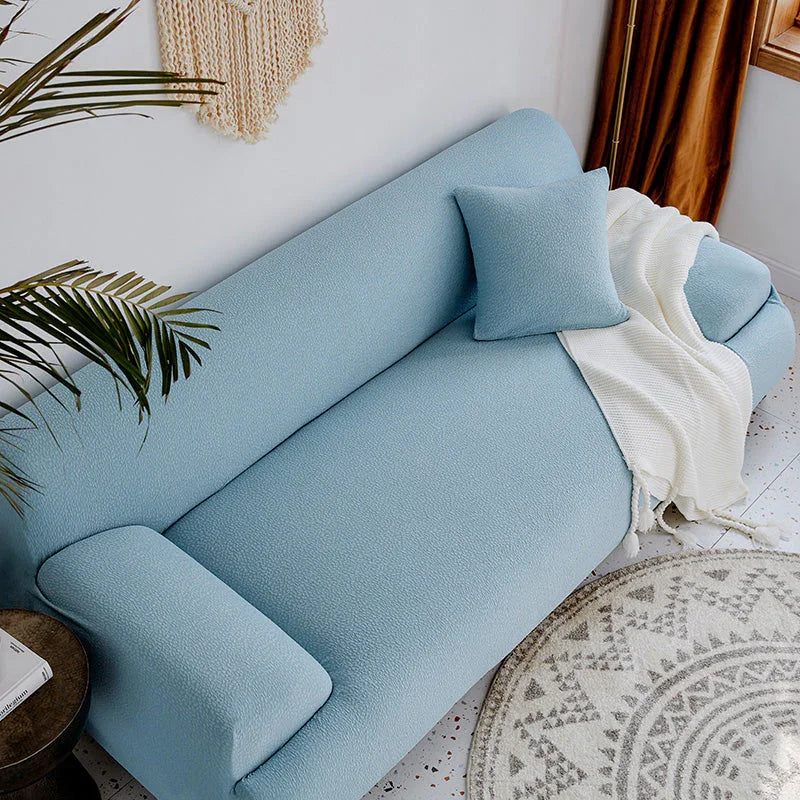 Sofa Cover - Bubble Gauze - Light Blue - Waterproof - The sofa cover crafter