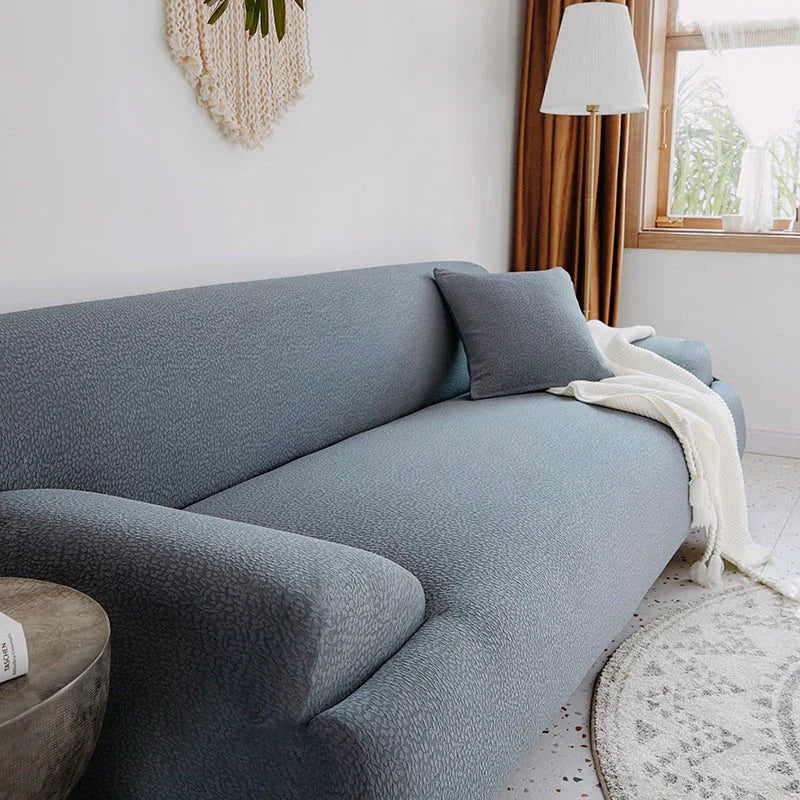 Sofa Cover - Bubble Gauze - Medium Gray - Waterproof - The sofa cover crafter