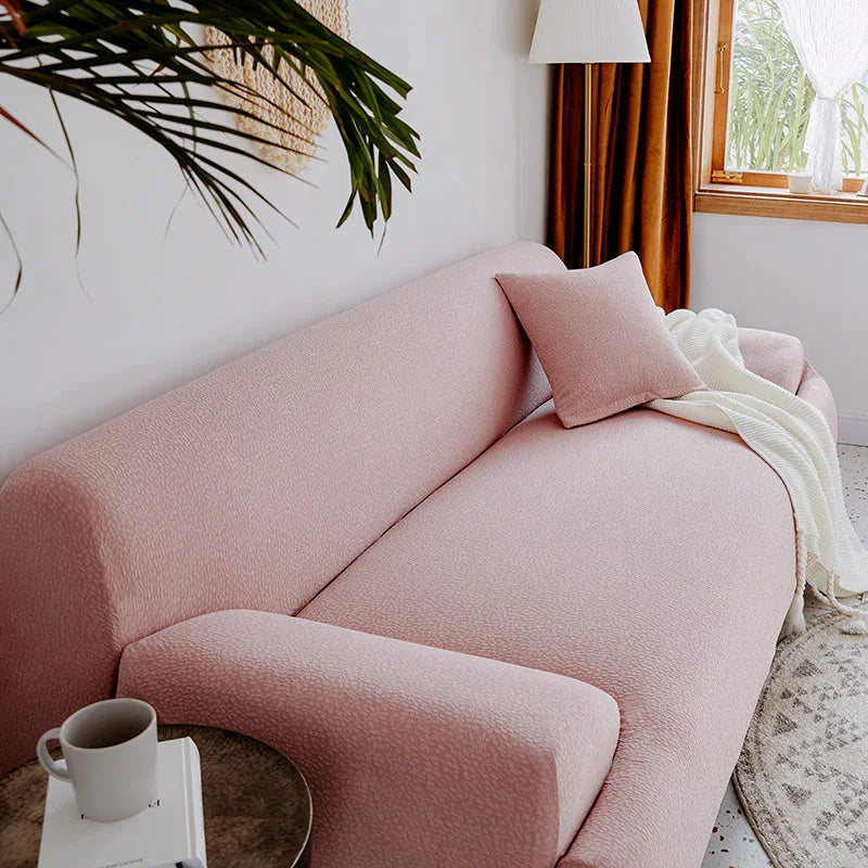 Sofa Cover - Bubble Gauze - Mist Pink - Waterproof - The sofa cover crafter