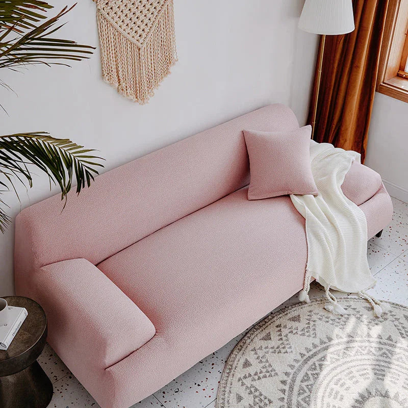 Sofa Cover - Bubble Gauze - Mist Pink - Waterproof - The sofa cover crafter