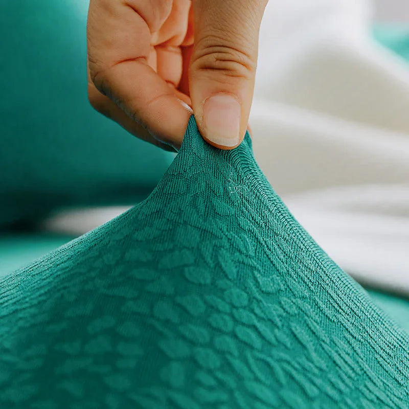 Sofa Cover - Bubble Gauze - Pine Green - Waterproof - The sofa cover crafter