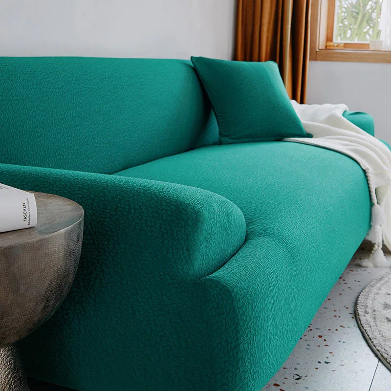 Sofa Cover - Bubble Gauze - Pine Green - Waterproof - The sofa cover crafter