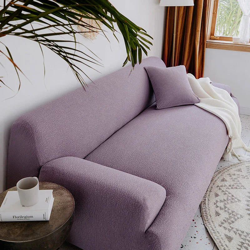 Sofa Cover - Bubble Gauze - Taro Purple - Waterproof - The sofa cover crafter