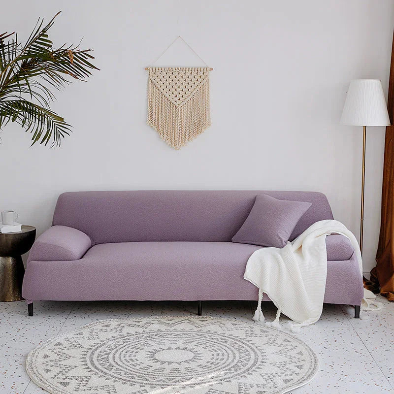 Sofa Cover - Bubble Gauze - Taro Purple - Waterproof - The sofa cover crafter