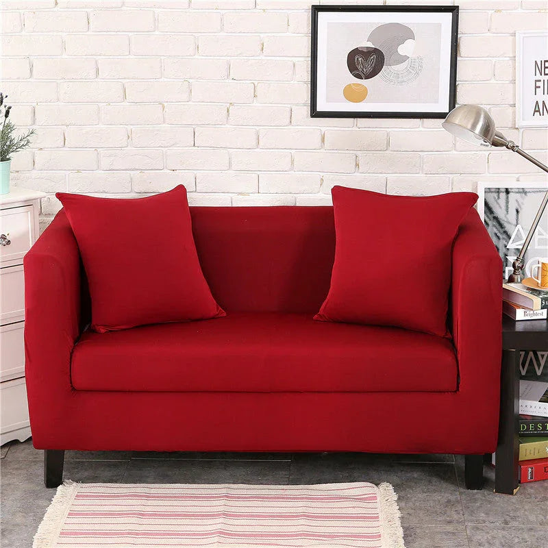 Sofa Cover- Cartier Red - Adaptable & Expandable - The sofa cover crafter