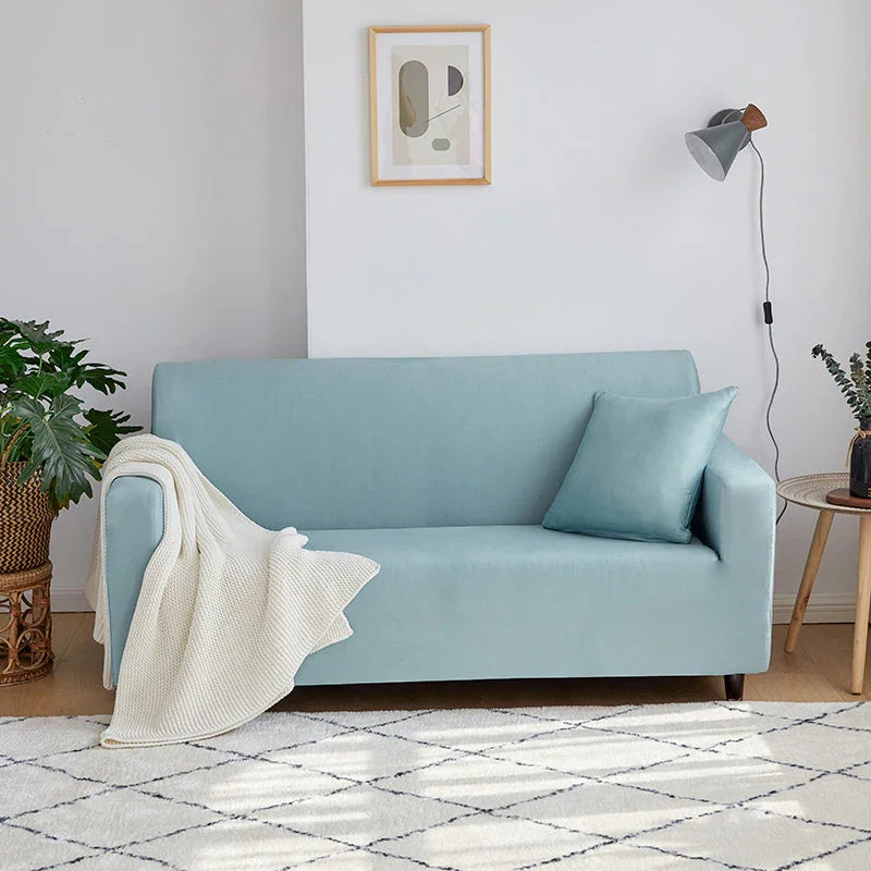 Sofa Cover- Coral Blue - Adaptable & Expandable - The sofa cover crafter