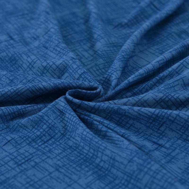 Sofa Cover - Cross pattern - Blue - Adaptable & Expandable - The sofa cover crafter