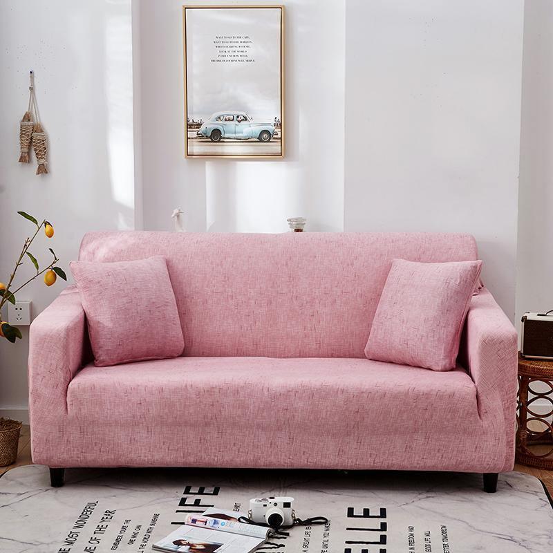 Sofa Cover - Cross pattern - Pink - Adaptable & Expandable - The sofa cover crafter