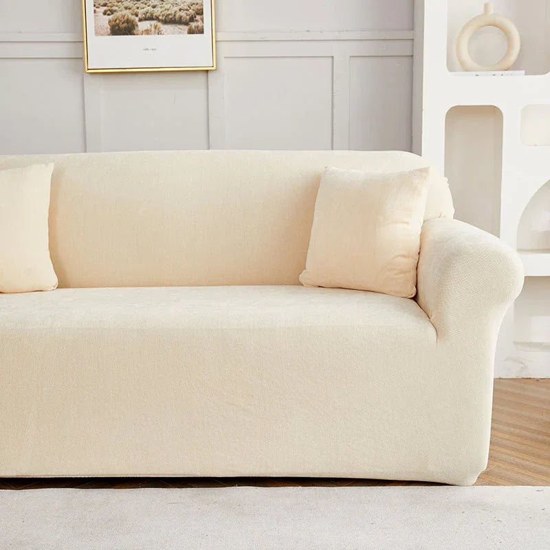Sofa Cover - Snow Neil - Beige - Adaptable & Expandable - The sofa cover crafter
