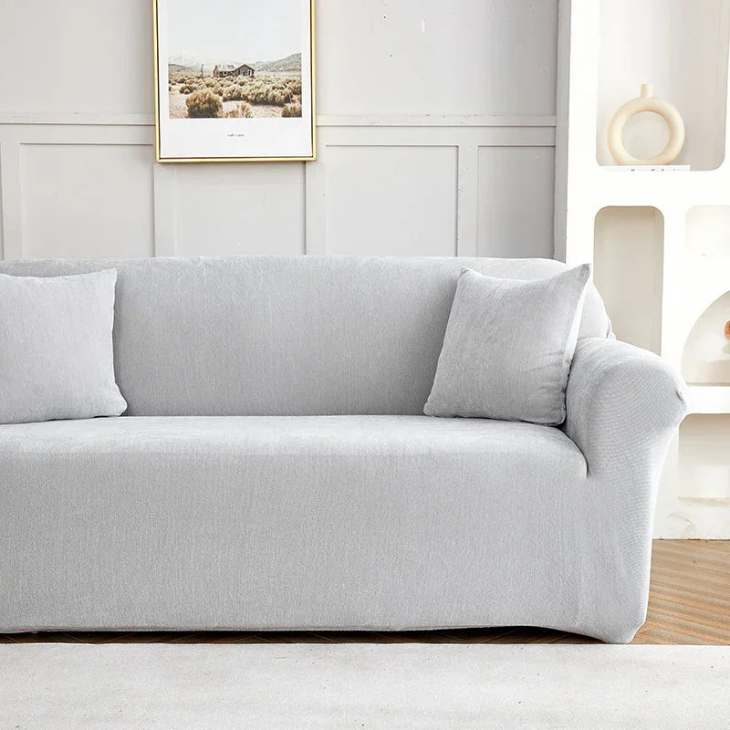 Sofa Cover - Snow Neil - Light Grey - Adaptable & Expandable - The sofa cover crafter