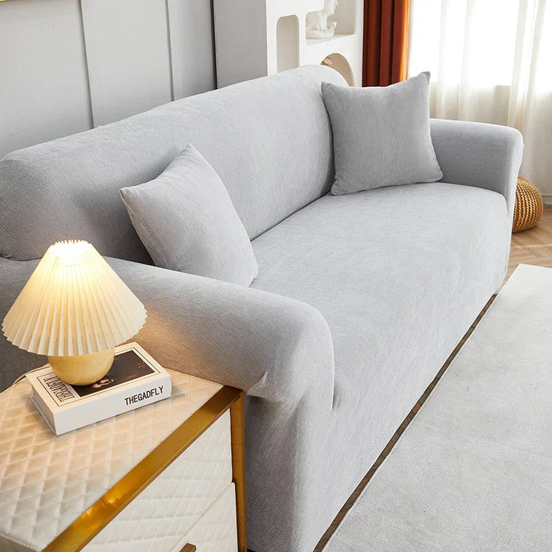 Sofa Cover - Snow Neil - Light Grey - Adaptable & Expandable - The sofa cover crafter