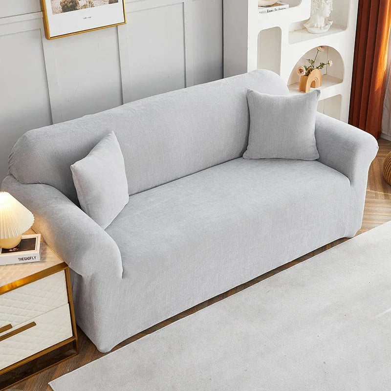 Sofa Cover - Snow Neil - Light Grey - Adaptable & Expandable - The sofa cover crafter