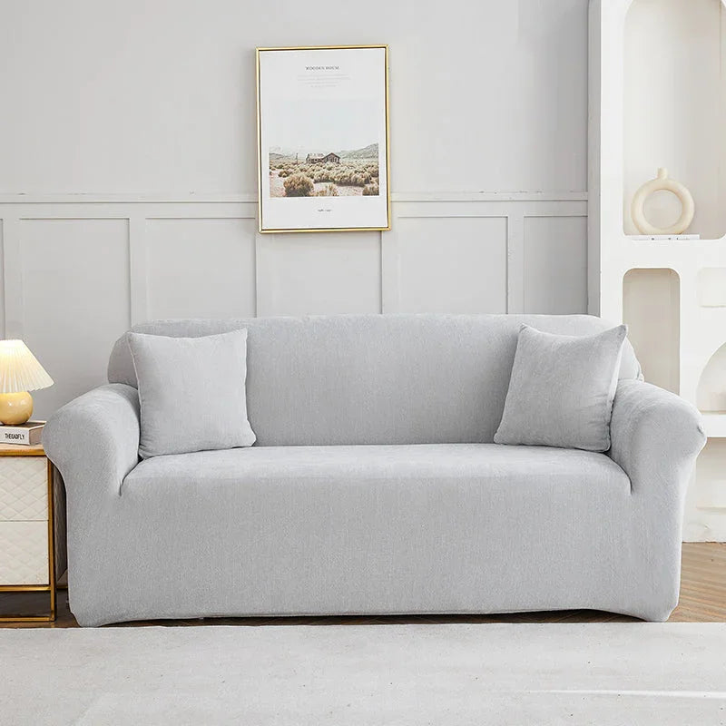 Sofa Cover - Snow Neil - Light Grey - Adaptable & Expandable - The sofa cover crafter