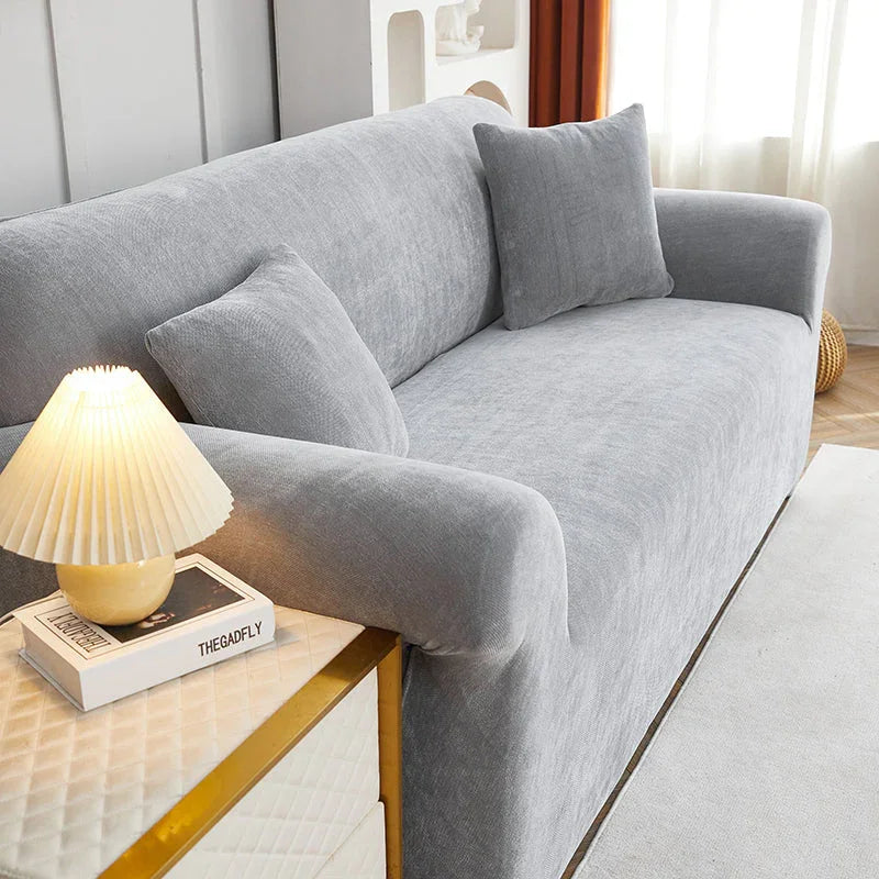 Sofa Cover - Snow Neil - Neutral Grey - Adaptable & Expandable - The sofa cover crafter