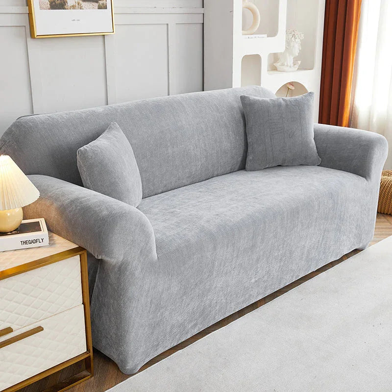 Sofa Cover - Snow Neil - Neutral Grey - Adaptable & Expandable - The sofa cover crafter