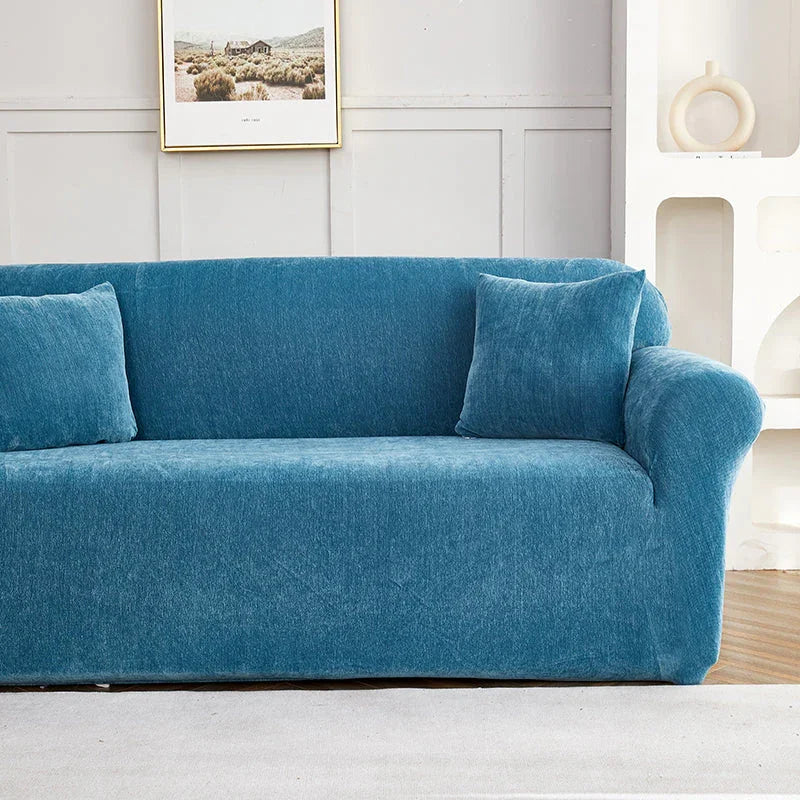 Sofa Cover - Snow Neil - Serene Blue - Adaptable & Expandable - The sofa cover crafter