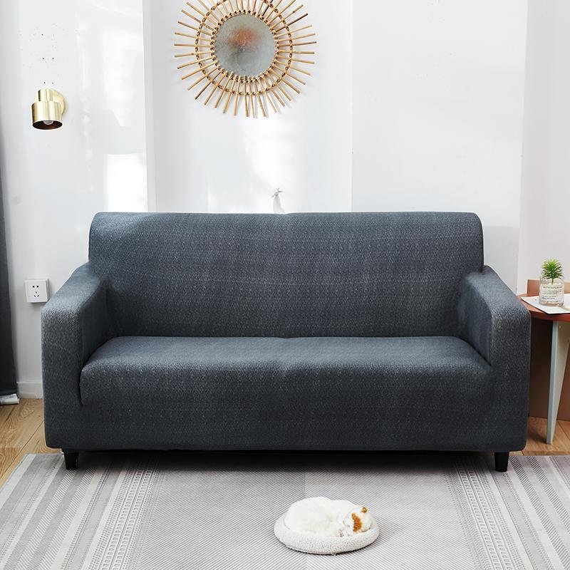 Sofa Cover - Spotted Pattern - Anthracite Grey - Adaptable & Expandable - The sofa cover crafter