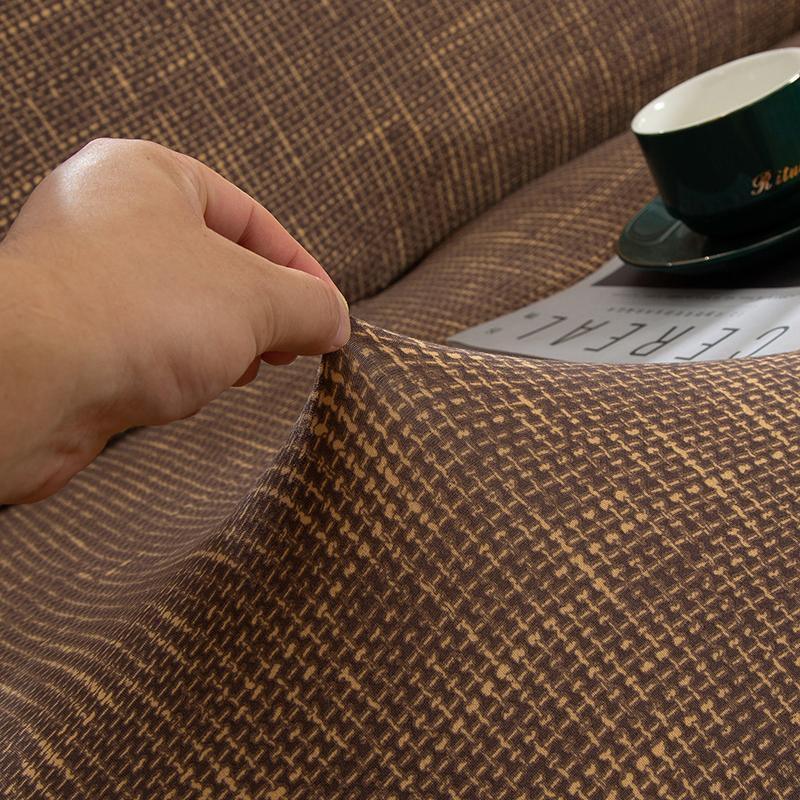 Sofa Cover - Spotted Pattern - Brown-Gold - Adaptable & Expandable - The sofa cover crafter