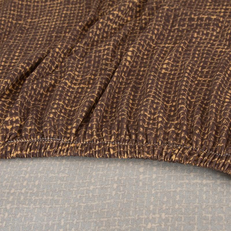 Sofa Cover - Spotted Pattern - Brown-Gold - Adaptable & Expandable - The sofa cover crafter